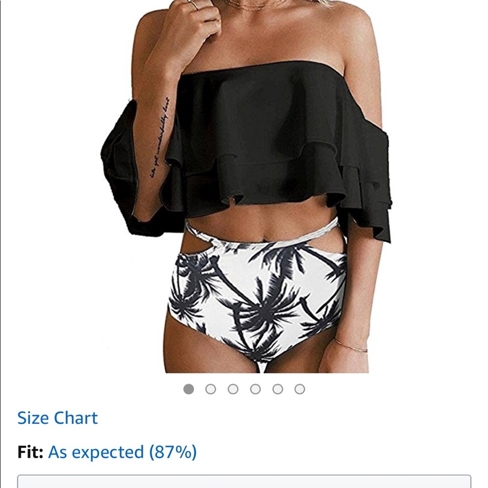 Black and white bathing suit